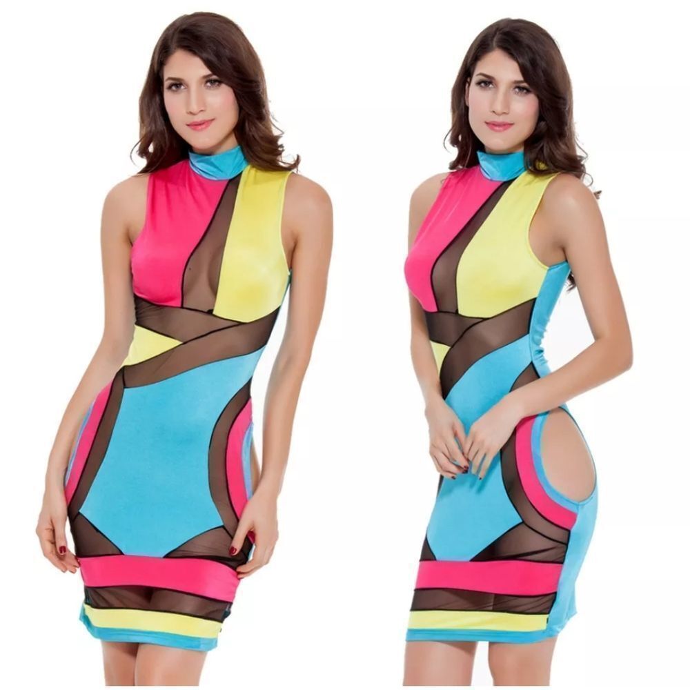Sleeveless Bodycon Transparent Sexy Dress